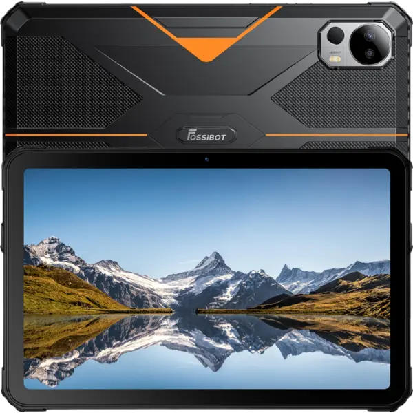 Tableta rugged Fossibot DT1, 4G, WiFi, 10.4-inch FHD+, Octa-Core, 8GB RAM, 256GB, GPS, Camera 48MP + 16MP, 4 Difuzoare, 11000mAh, Android 13, Orange