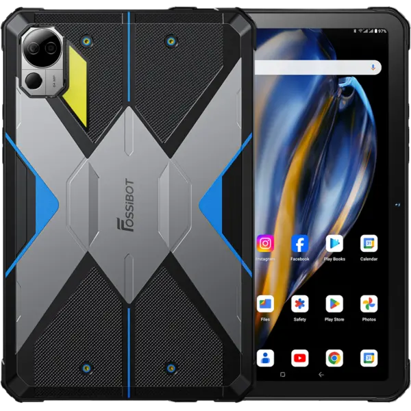 Tableta rugged Fossibot DT2, 4G SIM, WiFi 6, 10.4-inch 2K, Octa-Core,12GB RAM, 256GB, GPS, Stereo, 22000mAh, Android 13, Blue