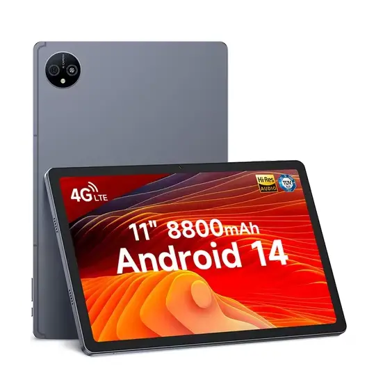Tableta Ulefone Tab A11 Pro, Gray, 4G, 11, ³ FHD+ 90Hz, 16GB RAM (8GB + 8GB extensibili), 256GB ROM, Android 14, MediaTek Helio G99, 8800mAh, WiFi6, Dual SIM