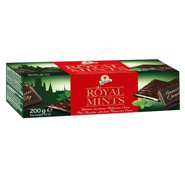 Tablete Ciocolata cu Crema Fina de Menta 51%, Halloren and Co, 200 g