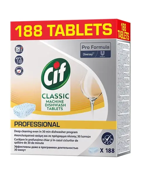 Tablete detergent pentru masina de spalat vase CIF Diversey Classic, 188 buc/cutie
