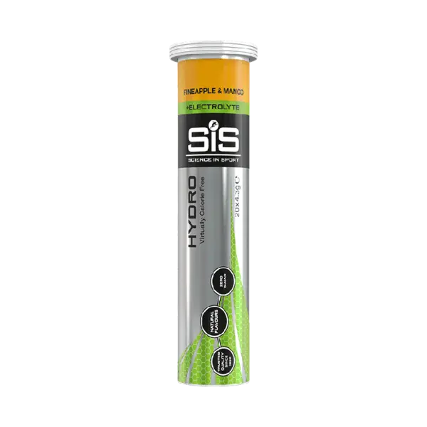 Tablete efervescente cu electroliti ananas si mango Go Hydro, 20 tablete, SiS