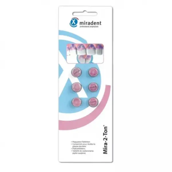 Tablete pentru controlul placii bacteriene Mira 2 Ton, Miradent | 6 buc