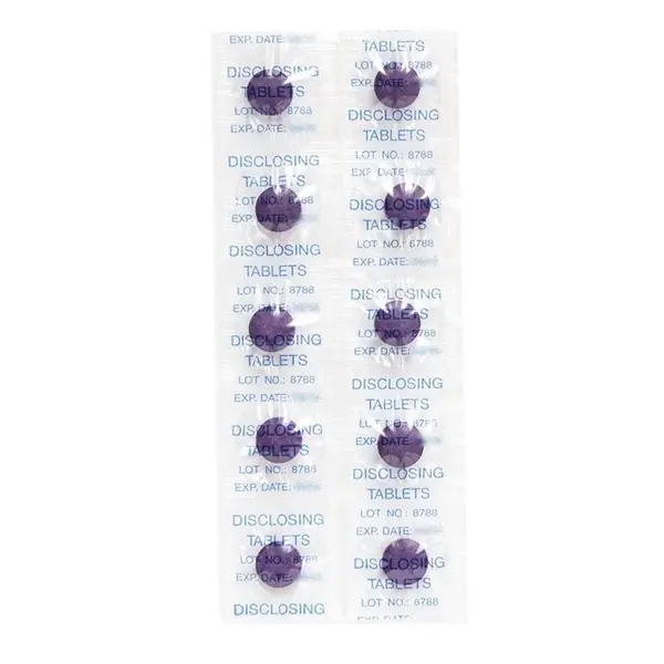 Tablete Revelatoare Placa Bacteriana, Zamo, Duo-Tone, Culoare Roz si Albastru, Aroma Fructe de Padure, 10 buc