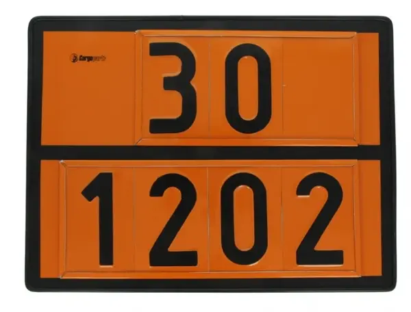 Tablita placa avertizare marcaj ADR 30 1202, Cargoparts 30x40 cm