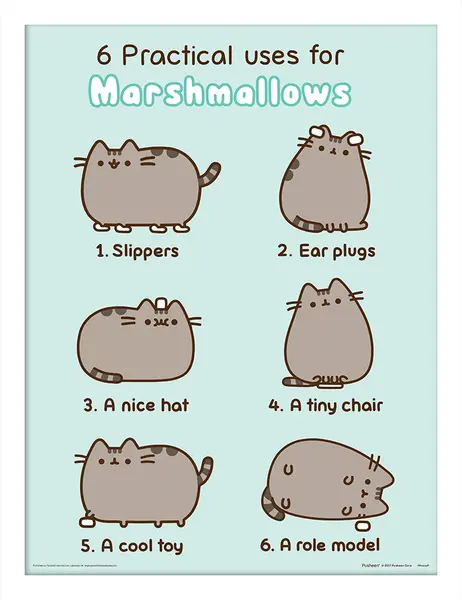 Tablou Art Print Pyramid Animation: Pusheen - Practical Uses For Marshmallows