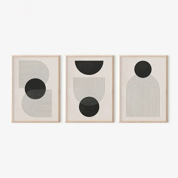Tablou Caldra, Triptic, Pânză, Multicolor, 33x48 cm