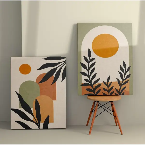Tablou Canvas (2 bucăți) Rustic 8, Multicolor, 110x70 cm