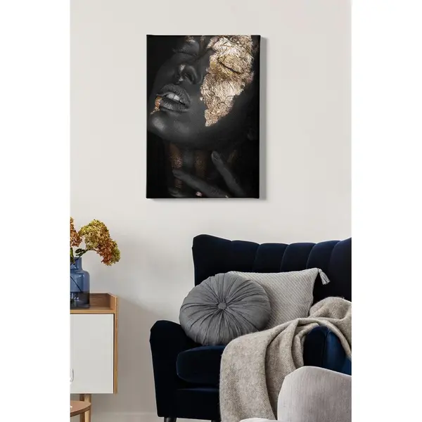 Tablou Canvas African Lady, Multicolor, 70x50 cm