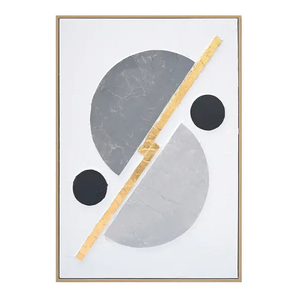 Tablou canvas Geometric, Gri, 52x72 cm
