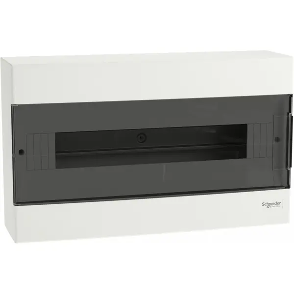 Tablou cu montaj aparent Easy9EU, 1x18 Module, usa fumurie, cu 2 blocuri terminale Schneider EZ9EUC118
