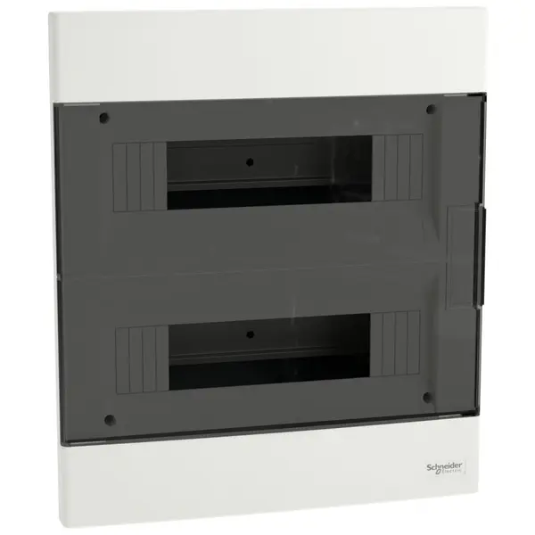 Tablou cu montaj incastrat Easy9EU, 2x12 Module, usa fumurie, cu 2 blocuri terminale Schneider EZ9EUA212