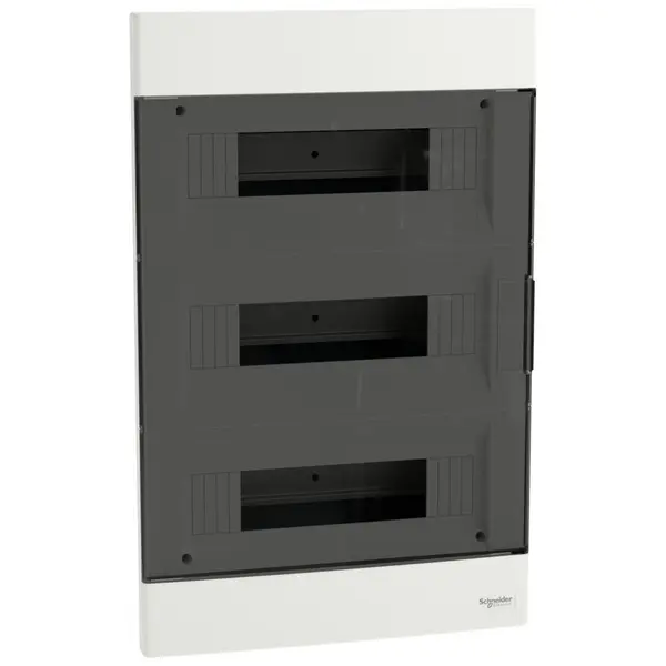 Tablou cu montaj incastrat Easy9EU, 3x12 Module, usa fumurie, cu 2 blocuri terminale Schneider EZ9EUA312