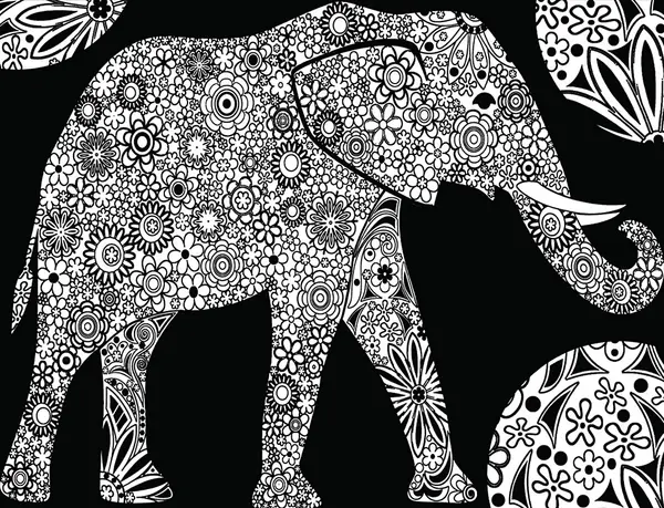 Tablou de colorat ColorVelvet - Elefant, 70 x 50 cm