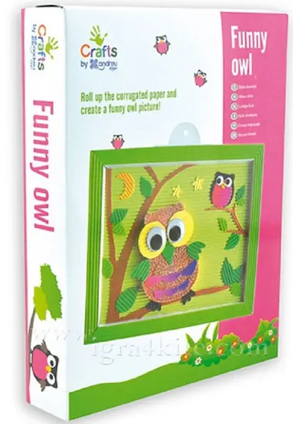 Tablou din carton, cu bufnita, Andreu Toys