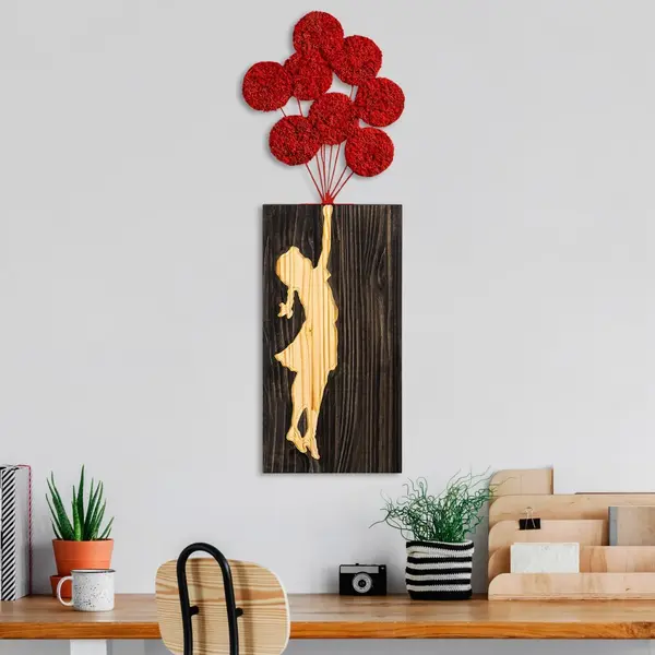 Tablou din lemn si metal Banksy Nuc 34x99 cm