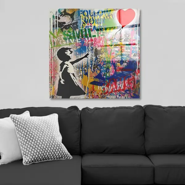 Tablou din sticlă temperată CAM4124 Multicolor 50x50x0.4 cm
