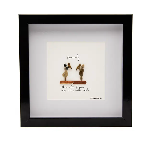 Tablou Family - Where Life Begins - Colectia Pebble Art | ArtMyWay
