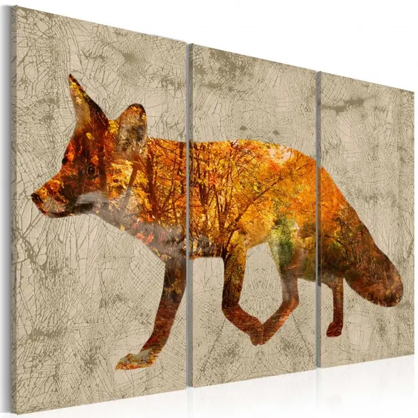 Tablou - Fox in the Wood 60x40 cm