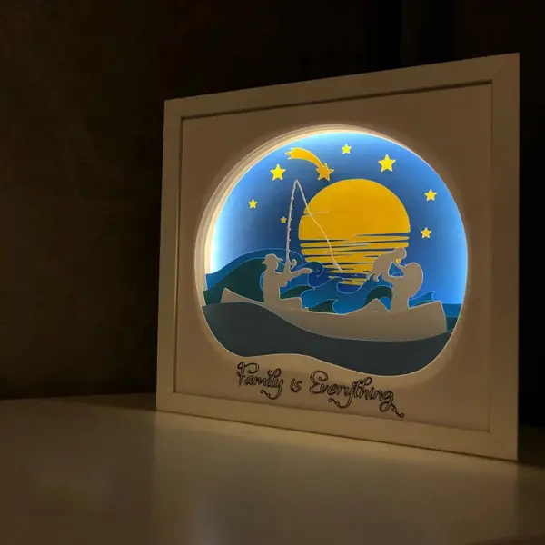 Tablou luminos Parinti si copii 004