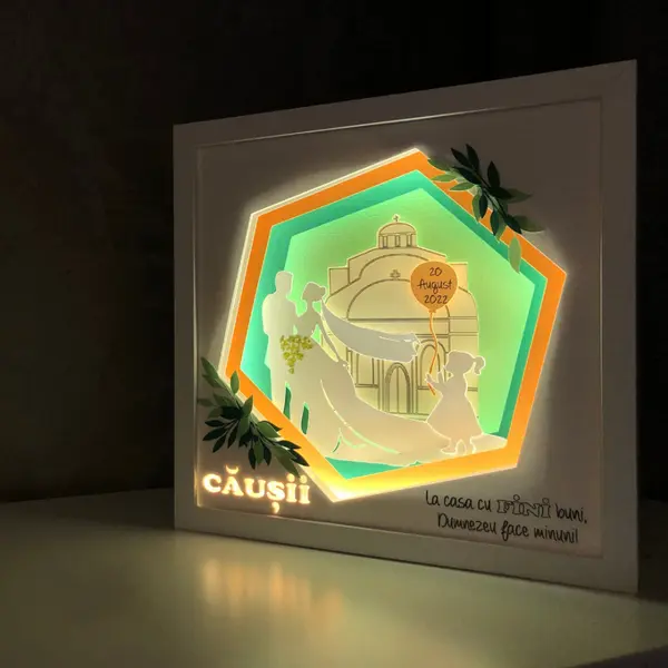 Tablou luminos Parinti si copii 011