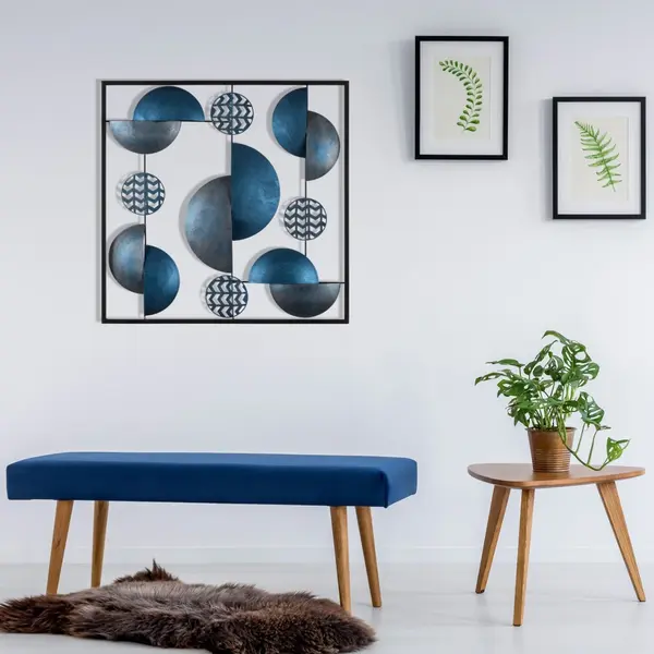 Tablou metalic Aurora Multicolor 55x55 cm