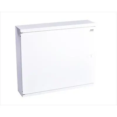 Tablou metalic de distributie plat, aparent, 2 randuri (24MU), 48MU, culoare alba,usa plina, Noark 109814