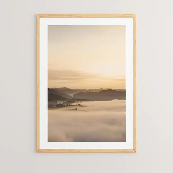 Tablou Montagna, Lemn, Multicolor, 33x48 cm