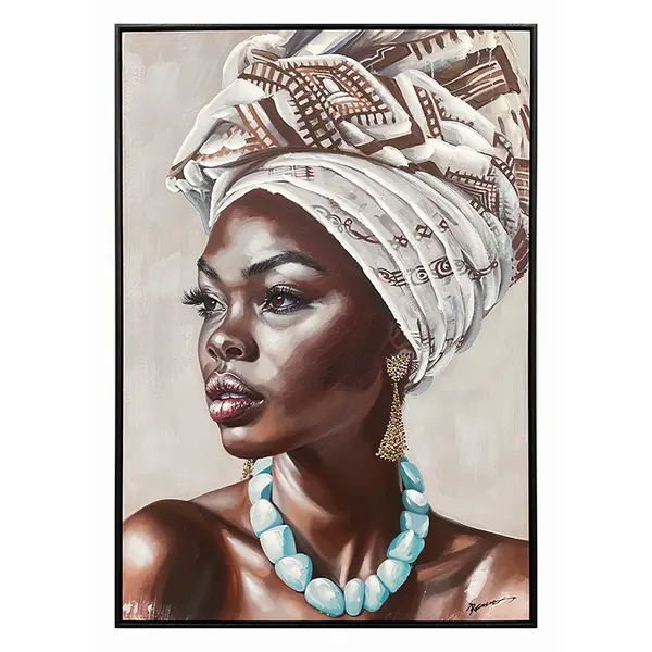 Tablou pânza cu rama Zaira, Multicolor, 70x100 cm