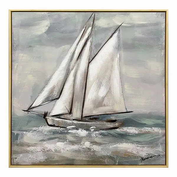 Tablou pe pânza cu rama Siedo, Arta, Pânza și Lemn, Multicolor, 70x70 cm