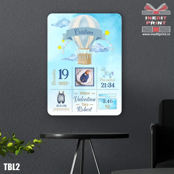 Tablou personalizat Baby Boy TBL2 A4 (30x21,8)