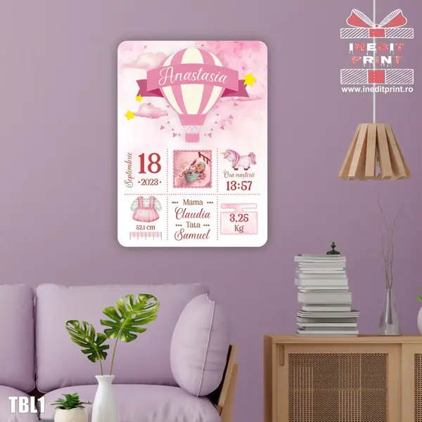 Tablou personalizat Baby Girl TBL1 A4 (30x21,8)