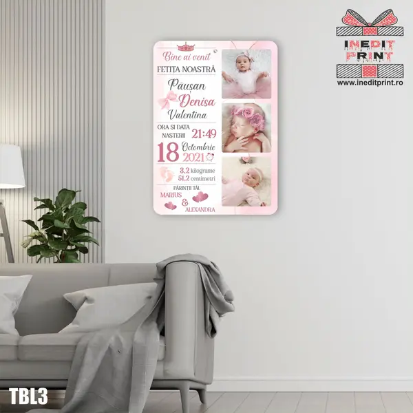 Tablou personalizat Bine ai venit TBL3 A5 (21x15)