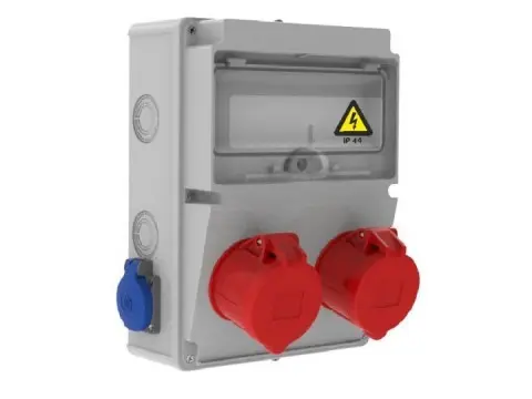 Tablou Sigurante 2P (5x32A) 380V + 2P (1x16A) 220V IP44