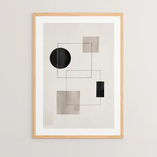 Tablou Squnto, Modern și cadru, Multicolor, 33x48 cm