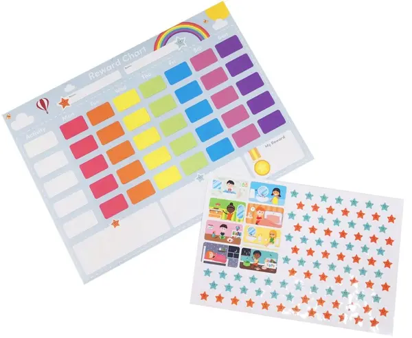 Tablou stimulare Bigjigs - Din carton, cu stickere