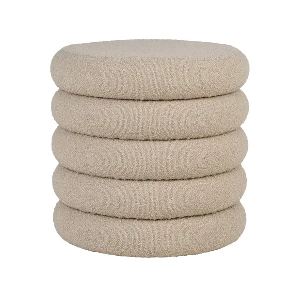 Taburet BROLIN BOUCLE Ø44 CM - Beige