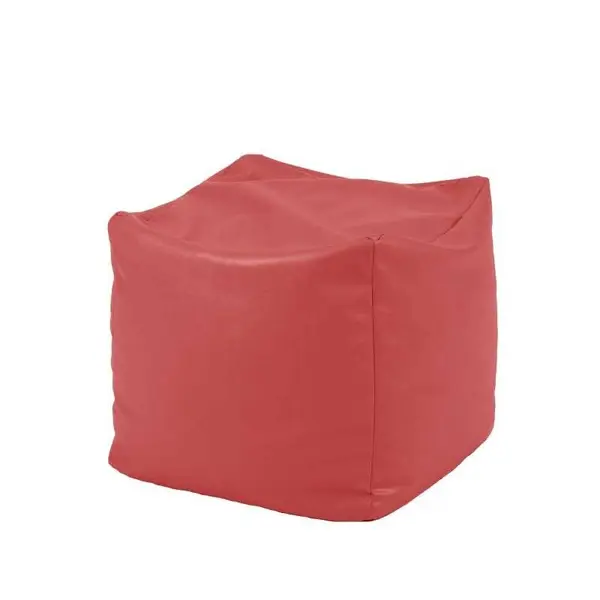 Taburet Cub XL, Material Piele ecologica - Rosu
