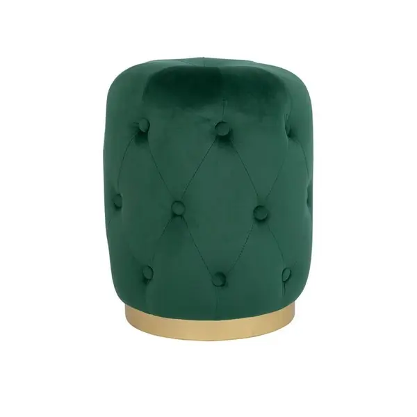 Taburet DARBY VELVET Ø37 CM - Verde