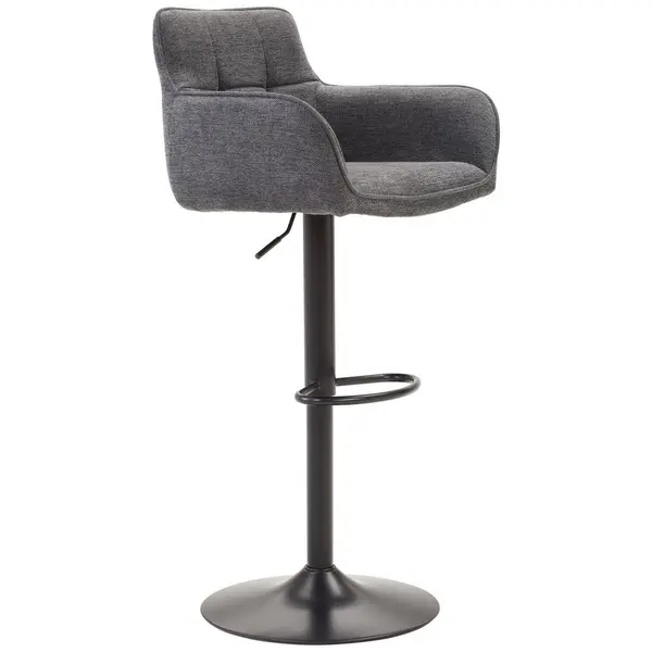Taburet De Bar din metal, textil, gri, negru