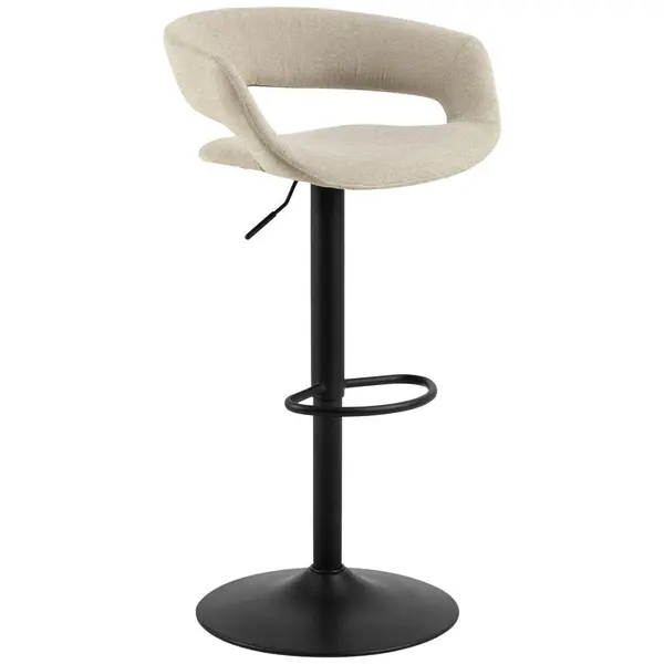 Taburet De Bar din metal, textil, maro