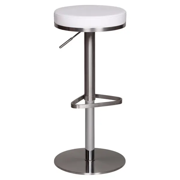Taburet De Bar din textil, alb