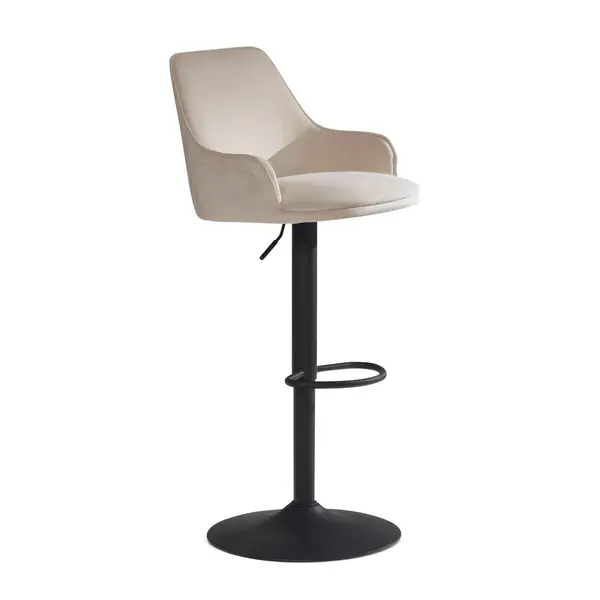 Taburet De Bar din textil, bej
