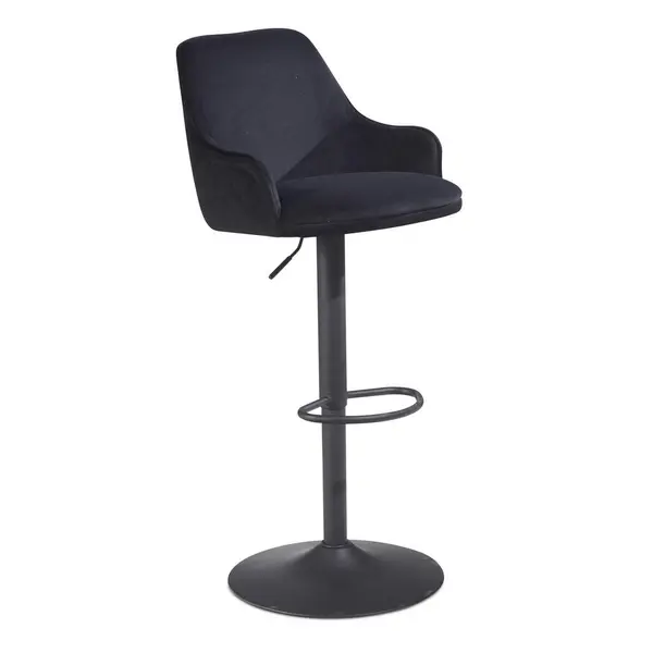Taburet De Bar din textil, negru