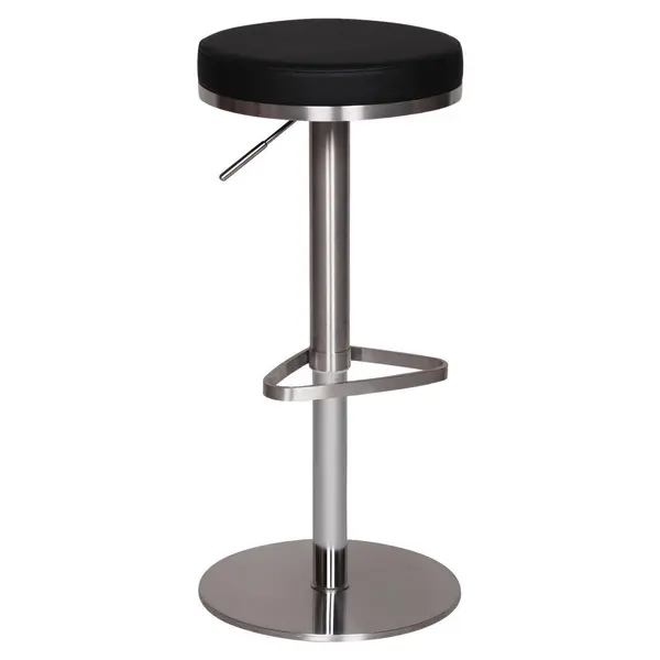 Taburet De Bar din textil, negru