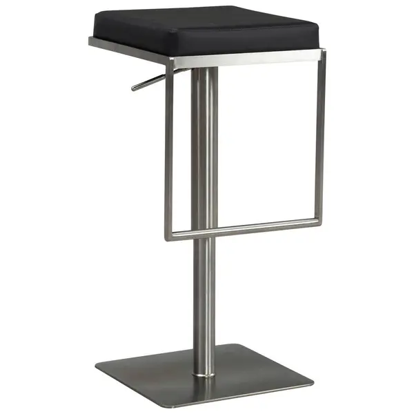 Taburet De Bar din textil, negru
