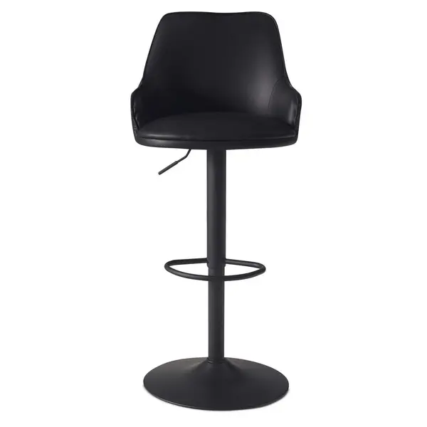 Taburet De Bar din textil, negru
