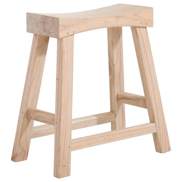 Taburet din lemn, culoare natur