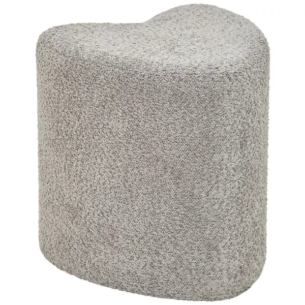 Taburet din textil, material pe bază de lemn, gri