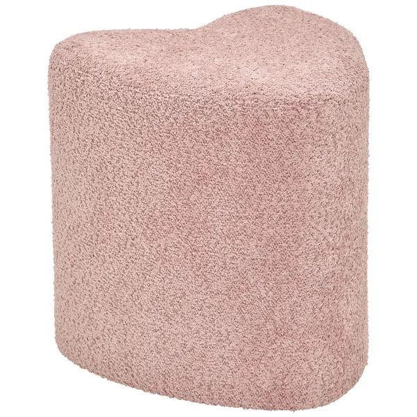 Taburet din textil, material pe bază de lemn, roz aprins